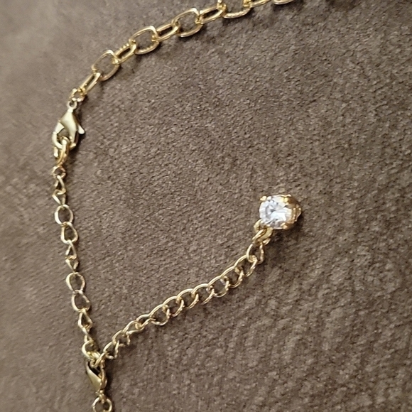 3/$30 Vtg Art Deco White Triangle Rhinestone Chain Necklace - Picture 7 of 7